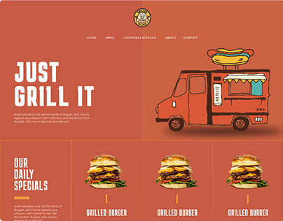 Landing Page Design for Griller Restaurant