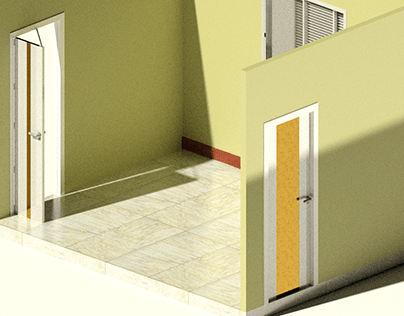 Decorative door - length is reduced when opened