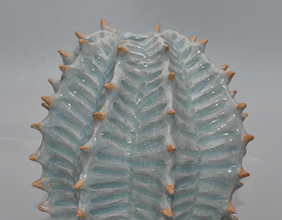 Cactus Vessel, 2021, ceramic, 8x4x4in