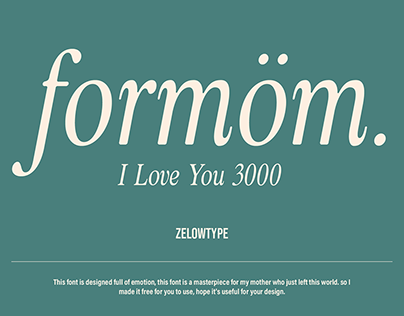 ZT Formom - Free Typeface