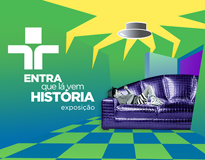 Logotipo exposição "Entra que lá vem História"