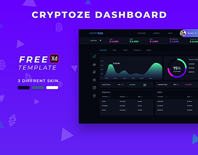 Cryptoze 2.0- Customer Dashboard Freebie by Jitu Raut