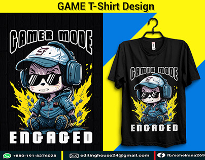 Gamer Mode Engaged T shirt Design