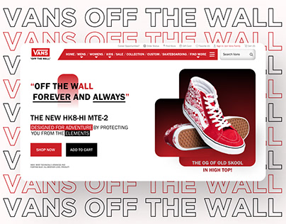 Project "VANS OFF THE WALL" Landing Page