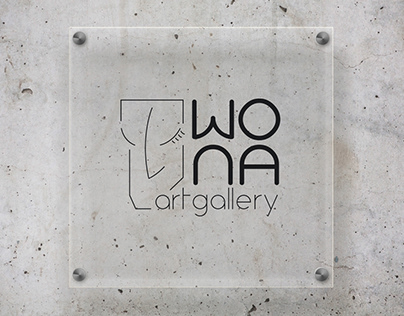 WONA art gallery logo and identity