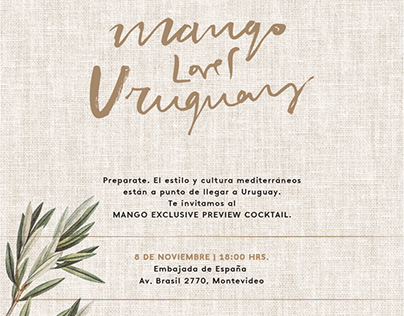 Opening y Save the Date para Mango Uruguay