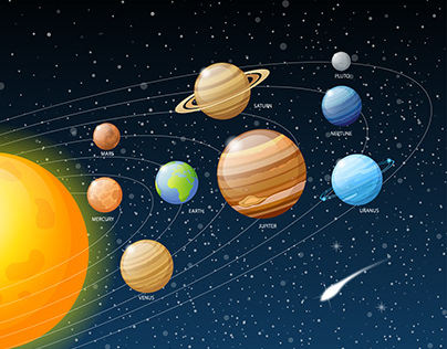 Planets solar system - Beautiful illustration.
