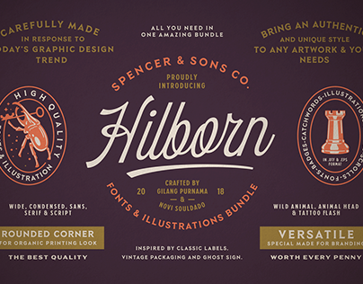 S&S Hilborn Font & Illustration Bundle