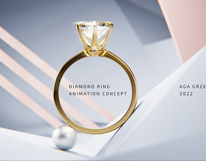 Diamond ring animation concept.