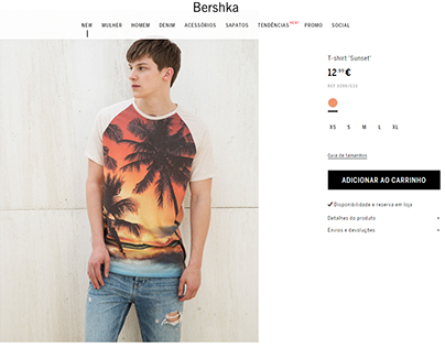 Bershka "sunset" t-shirt / Spring/Summer 16