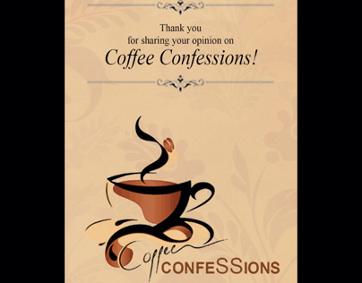 Coffee confession Chocolate Wrapper design