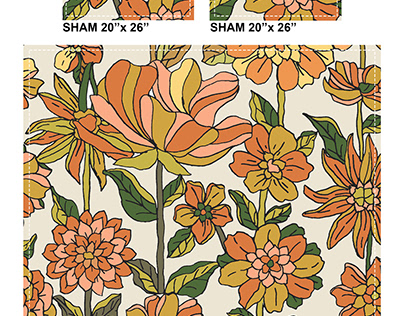 70s Retro Floral Pattern