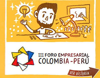 Dibujo en Vivo: III Foro Empresarial Colombia - Perú