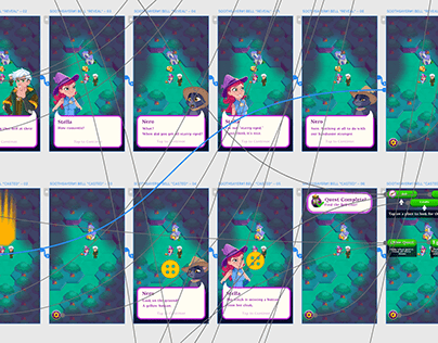 Bubble Witch 3 Adobe XD Interactive Storyboard