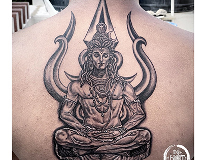 SAVI 3D Temporary Tattoo Black Color Lord Shiva Holy Religious Design  Size 21x15CM  1PC  Amazonin Beauty