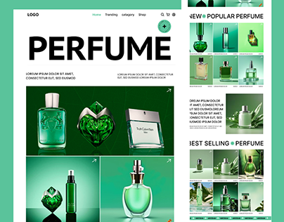 Modern Perfume Landing Page Design in UI