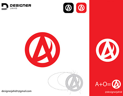 A and O Letter Modern Creative Monogram Logo Design