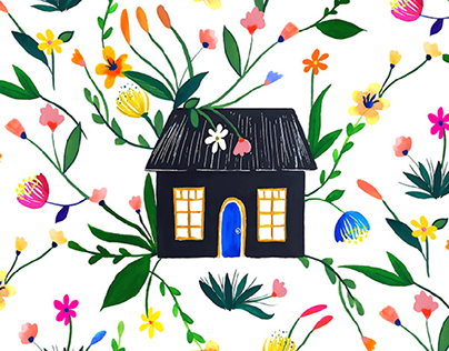 Project thumbnail - Estampa Casinha das Flores (Flower House)