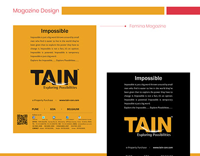 Magazine Design - TAIN