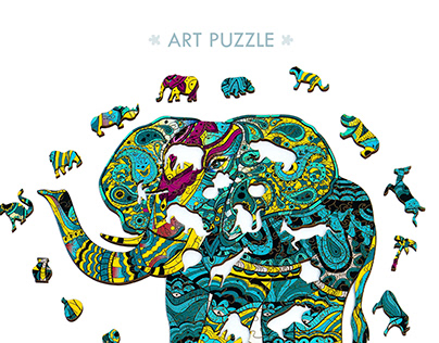 Art Puzzle "Tropical elephant" / Пазл - Головоломка