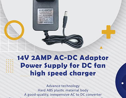 14V 2AMP AC-DC Adaptor Power Supply for DC fan high