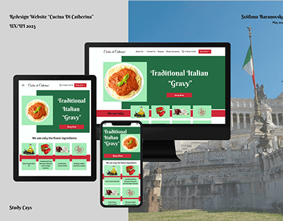 Redesign website Traditional Italian "Gravy"