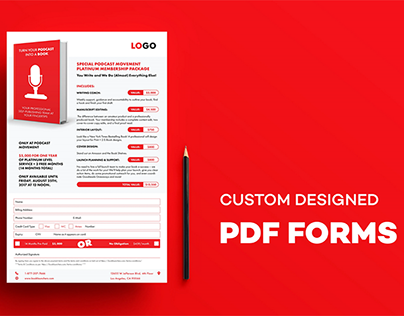 Custom Fillable PDF Form Design