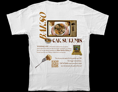 T-shirt Design food company "Cak su kumis"