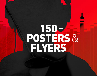 150 + posters and flyers designed for clubbing events