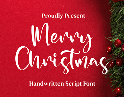 Merry Christmas - Handwritten Script Font