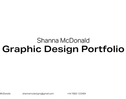 Shanna McDonald - Graphic Design Portfolio