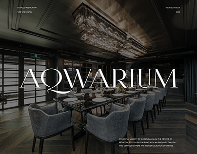 UX/UI design seafood restaurant «Aqwarium»