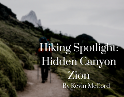 Kevin McCord, NYC, on Hidden Canyon Zion