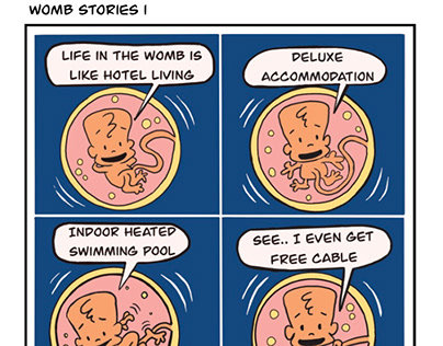 Short comic illustrations (Womb Stories)