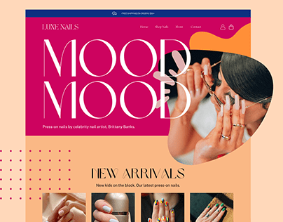 Luxe Nails Homepage Design