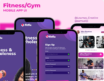 Project thumbnail - Fitfie Mobile UI template