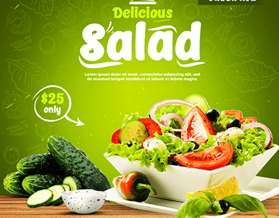 Salad Food Poster Design