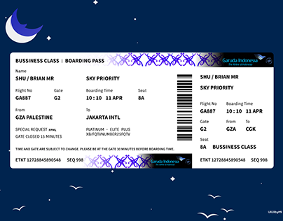 Boarding Pass "Garuda Indonesia"