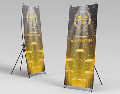 X Stand Banner For Award Nominees