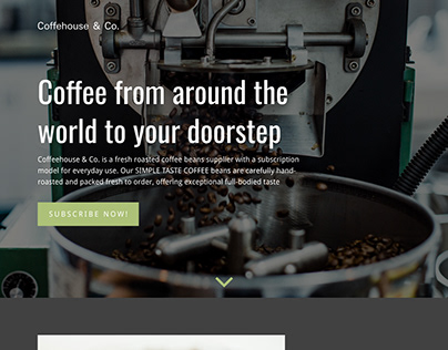 Landing Page for Coffee Subscription