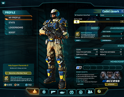 PlanetSide 2 UI - Game Systems