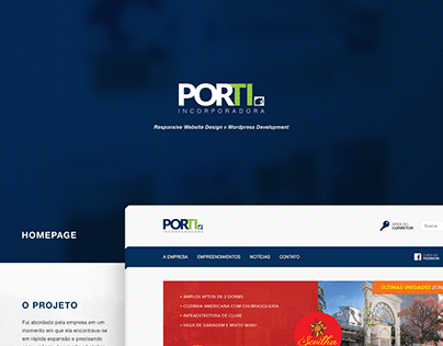 Website Design e Development - Porti Incorporadora