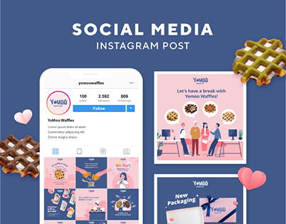 Project thumbnail - Social Media - Instagram (YoMoo Waffles)
