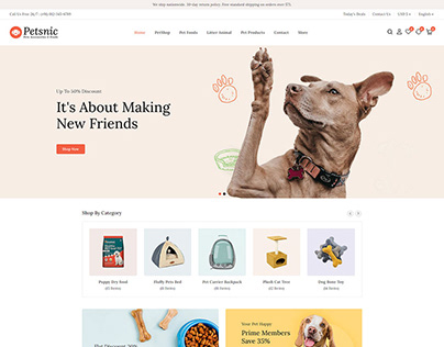 Pets Store Shopify 2.0 Responsive Theme