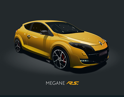 Car Illustration - Megane RS - Renault Sport -