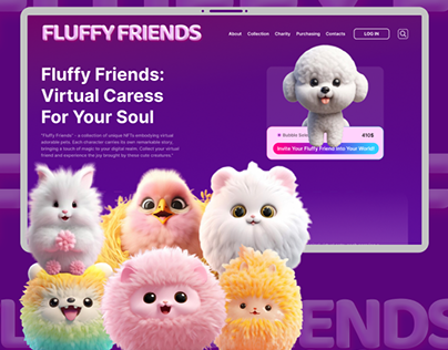Project thumbnail - FLUFFY FRIENDS / NFT WEBSITE / UI/UX