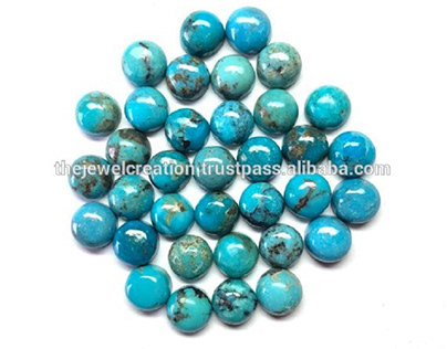 Natural Turquoise Smooth Round Cabochon