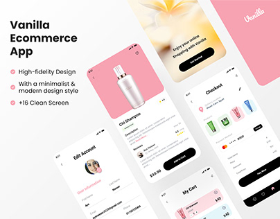 Vanilla Ecommerce Mobile App UI Design