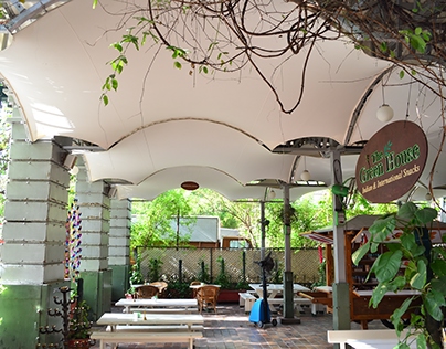 Tensile Canopies for the Green House Cafe