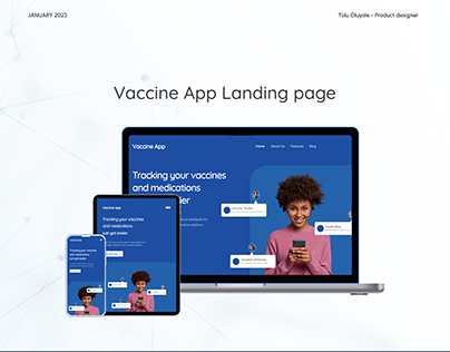 Vaccine App landing page